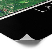 Lake Winnipesaukee New Hampshire Satellite Karte Poster (Ecke)