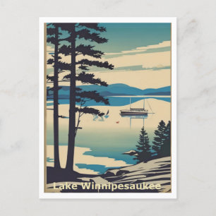 Lake Winnipesaukee NH Quiet Lake Scene Grafische K Postkarte