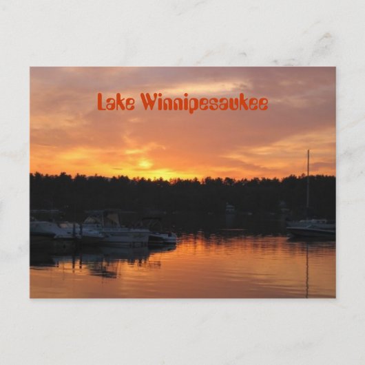 Lake Winnipesaukee Sunset Postkarte (Vorderseite)