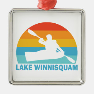 Lake Winnisquam New Hampshire Kayak Ornament Aus Metall