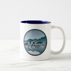 Lake Winnisquam North Carolina Spiegelung Zweifarbige Tasse
