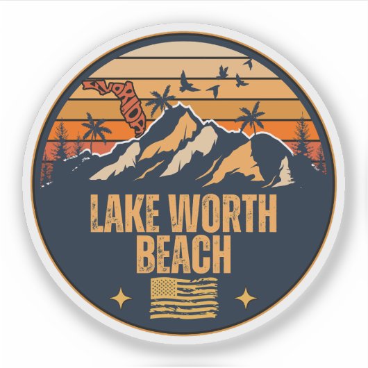 Lake Worth Beach, Florida Aufkleber (Vorderseite)