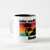 Lake Worth Beach Florida Zweifarbige Tasse (Vorderseite Links)