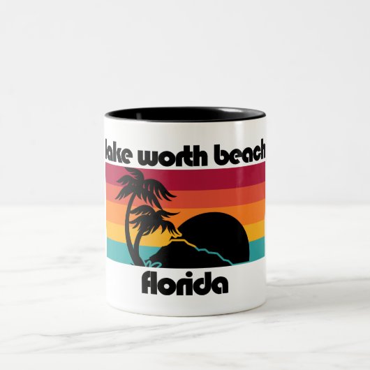 Lake Worth Beach Florida Zweifarbige Tasse (Mittel)