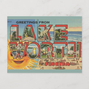 Lake Worth Florida Greetings Postkarte