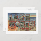 Lake Worth, Florida - Große Briefmarkenszenen Postkarte (Vorne/Hinten)