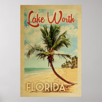 Lake Worth Palm Tree Vintage Reise