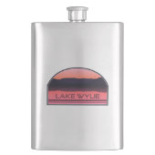 Lake Wylie North Carolina Red Sunrise Flachmann (Vorderseite)