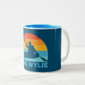 Lake Wylie North Carolina South Carolina Kayak Zweifarbige Tasse (VorderseiteRechts)