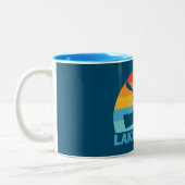Lake Wylie North Carolina South Carolina Kayak Zweifarbige Tasse (Links)