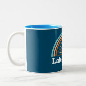 Lake Wylie North Carolina South Carolina Rainbow Zweifarbige Tasse (Links)