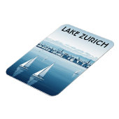Lake Zurich Switzerland Travel Magnet (Linke Seite)