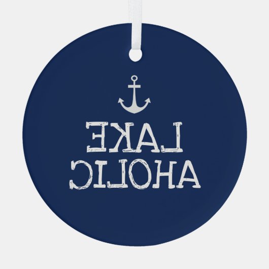 Lakeaholic Ornament Aus Glas (Rückseite)