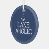 Lakeaholic Ornament Aus Glas (Vorderseite links)