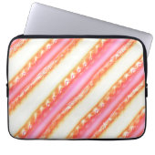 Lakeau auf breiten Streifen in seidig rosa bis bei Laptopschutzhülle (Vorderseite)