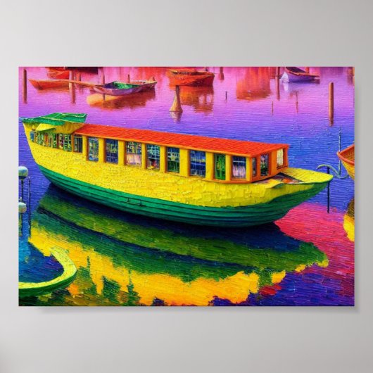 Lakehouse Boat Poster (Vorne)