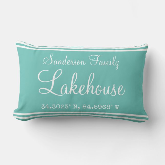 Lakehouse Familienname Lendenkissen (Vorderseite)