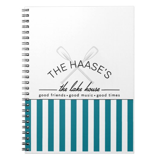 Lakehouse Lake Life Spiral Foto Notebook Notizblock (Vorderseite)