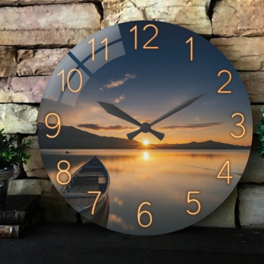 Lakehouse Nautical mountain Große Wanduhr