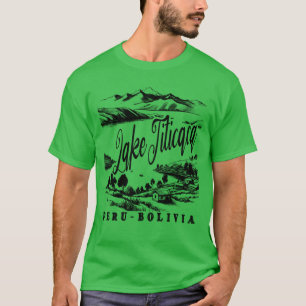 Lakeiticaca Handgezeichnet Peru Bolivien Künstleri T-Shirt
