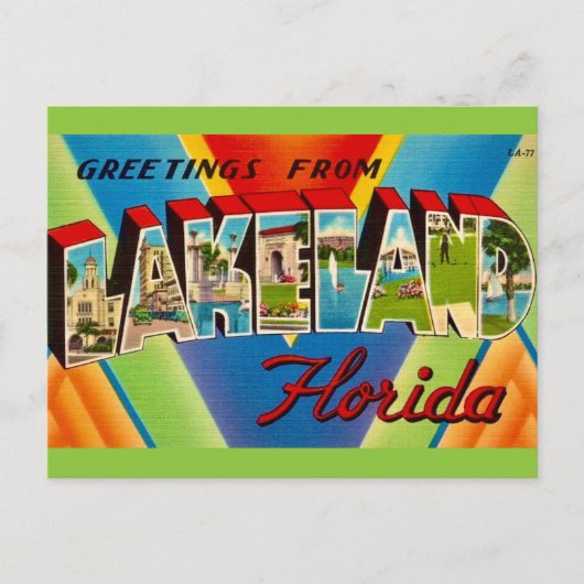 Lakeland Florida Greetings Postkarte (Vorderseite)