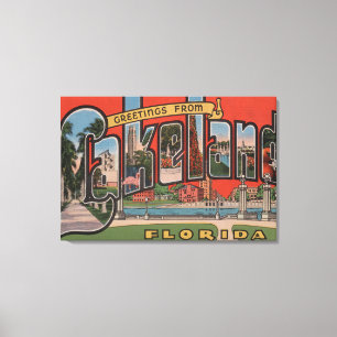 Lakeland, Florida - große Buchstabe-Szenen Leinwanddruck