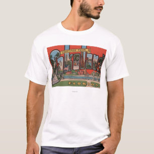 Lakeland, Florida - große Buchstabe-Szenen T-Shirt