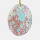 Lakeland Florida Map (1975) Keramik Ornament (Rechts)