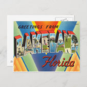 Lakeland Florida Postkarte (Vorne/Hinten)