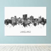 Lakeland Florida Skyline BW Leinwanddruck (Insitu (Holzboden))
