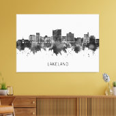 Lakeland Florida Skyline BW Leinwanddruck (Insitu (Wohnzimmer))