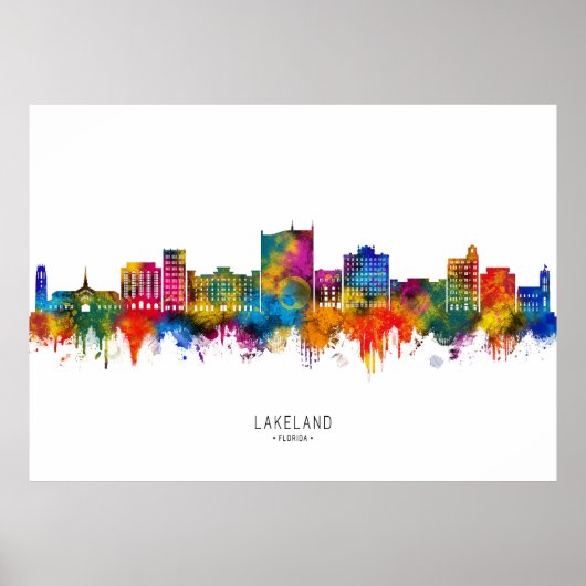 Lakeland Florida Skyline Poster (Vorne)
