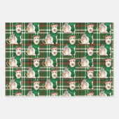 Lakeland Terrier Christmas Dog und Holiday Kariert Geschenkpapier Set (Vorderseite 3)