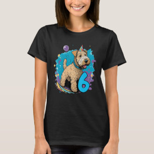 Lakeland Terrier Dog 6th Birthday Themed Party 6 Y T-Shirt