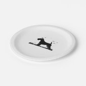 Lakeland Terrier Dog � Halloween Moon Silhouette C Pappteller (Schrägansicht)