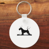 Lakeland Terrier Dog � Halloween Moon Silhouette C Schlüsselanhänger (Vorderseite)