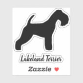 Lakeland Terrier Dog Silhouette Sticker (Blatt)