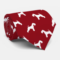 Lakeland Terrier Dog Silhouetten Muster Red