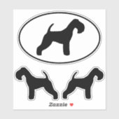 Lakeland Terrier Dog Silhouetten Vinyl Sticker Set (Blatt)
