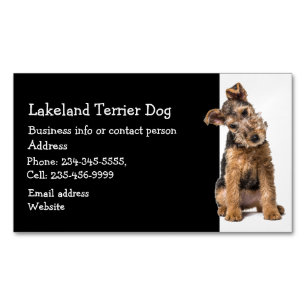Lakeland Terrier Dog Züchter Sitter Magnetische Visitenkarte