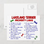 LAKELAND TERRIER-Eigentumsrecht 2 Postkarte (Vorne/Hinten)