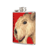 Lakeland Terrier Farbblock Flachmann (Links)
