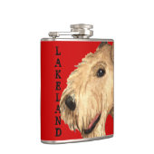 Lakeland Terrier Farbblock Flachmann (Rechts)