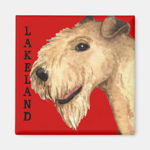 Lakeland Terrier Farbblock Magnet