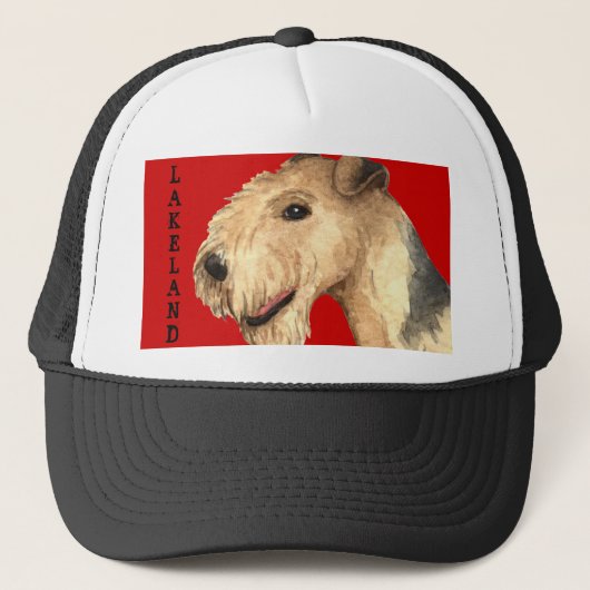 Lakeland Terrier Farbblock Truckerkappe (Vorderseite)