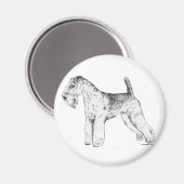 Lakeland Terrier Magnet (Vorderseite/Rückseite)