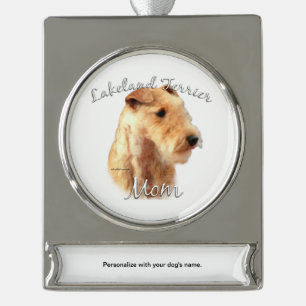 Lakeland Terrier Mama 2 Banner-Ornament Silber