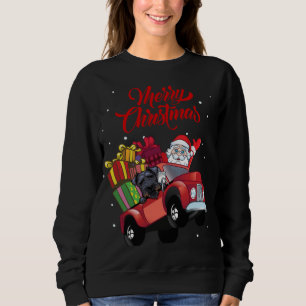 Lakeland Terrier mit dem Weihnachtsmann in Red Tru Sweatshirt