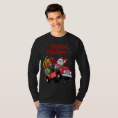 Lakeland Terrier mit dem Weihnachtsmann in Red Tru T-Shirt (Vorne ganz)