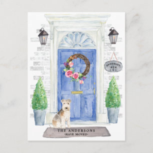 Lakeland Terrier Moving Announction Postcard Postkarte